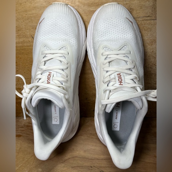 Hoka One One Arahi 7 CUSHIONED Womens Size 9 Running Shoes Sneakers White - Picture 7 of 12